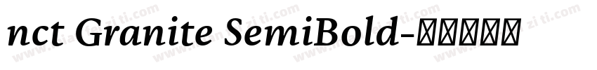 nct Granite SemiBold字体转换